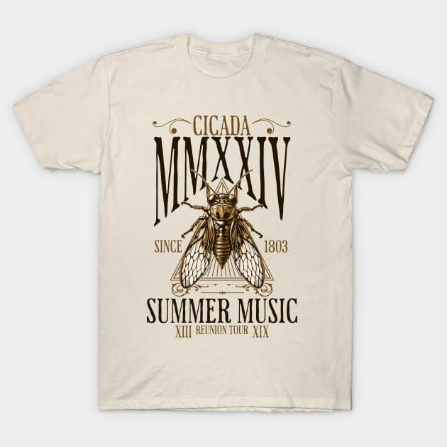 Cicada 2024 Reunion Tour - Brood XIX Brood XIII T-Shirt by OrangeMonkeyArt